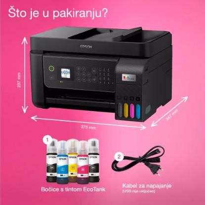 Multifunkcijski Tiskalnik EPSON EcoTank L5310, Tiskalnik/scanner/copy/fax, 5760 dpi, USB, LAN, WiFi, črni