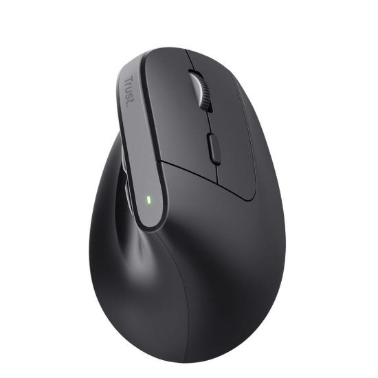 Miška TRUST Bayo+ Ergonomic Wireless, optički, bežični, BT, 2400dpi, črni