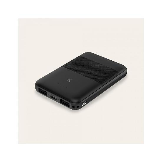 Mobilni USB punjač KSIX BXBA5000SM03, 5000 mAh, 2x USB-A, USB C, crni
