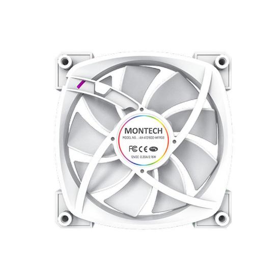 Ventilator MONTECH AX120 PWM, 120mm, 1600 okr/min, RGB, beli