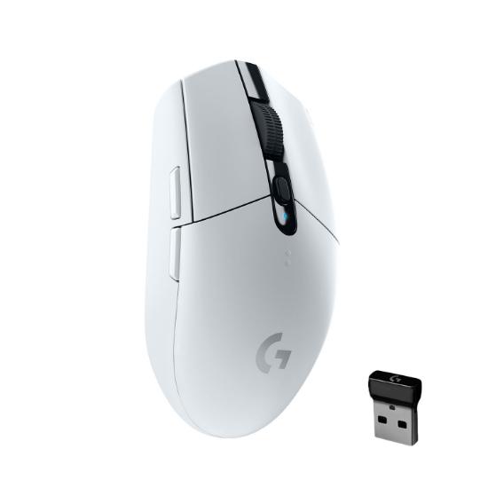 Miška LOGITECH Gaming G305 Lightspeed, bežični, optički, 12000dpi, beli, USB