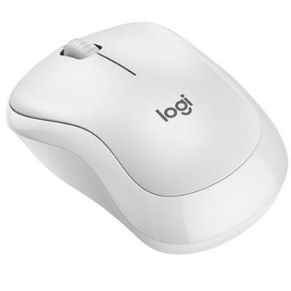 Miška LOGITECH M240 Silent, optički, bežični, Bluetooth, beli