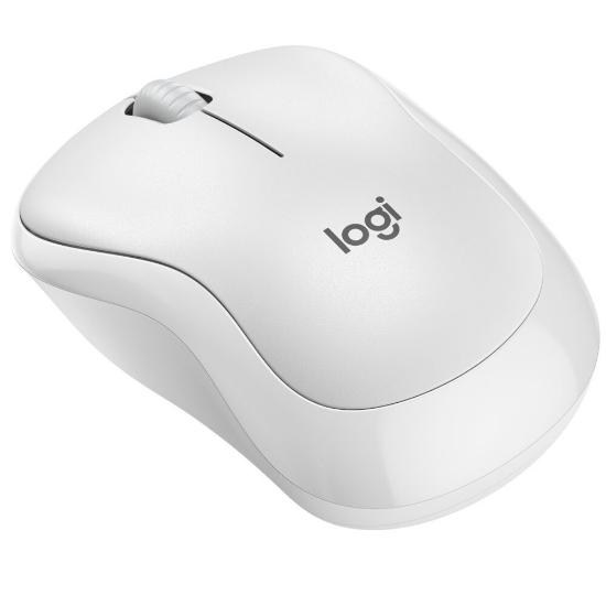Miška LOGITECH M240 Silent, optički, bežični, Bluetooth, beli