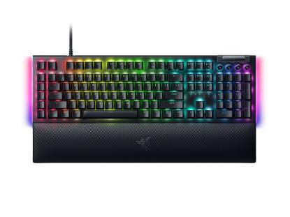 Tipkovnica RAZER BlackWidow V4, mehanička, Green switch, RGB, HR/US Layout, črna, USB
