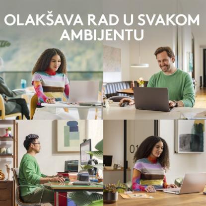 Miška LOGITECH MX Anywhere 3S, laserski, bežični, BT, rozi