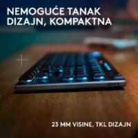 Tipkovnica LOGITECH Gaming G915 X TKL Lightspeed Tactile, RGB, mehanička, brezžična, US Layout, črna
