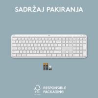 Tipkovnica LOGITECH K950 Signature Slim, brezžična, Bolt Receiver USB, bela