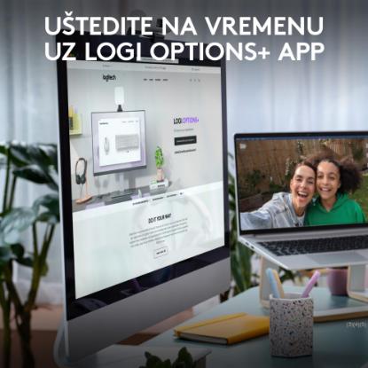 Tipkovnica LOGITECH K950 Signature Slim, brezžična, Bolt Receiver USB, bela