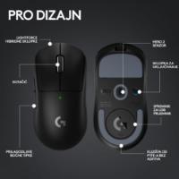 Miška LOGITECH Pro X Superlight 2, bežični, optički, 32000dpi, črni, USB