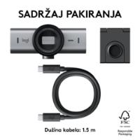 Web kamera LOGITECH MX Brio, 4K UHD, USB-C, siva