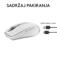 Miška LOGITECH MX Anywhere 3S, laserski, bežični, BT, pale gray