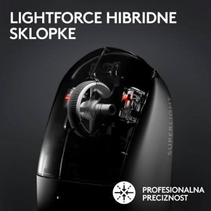 Miška LOGITECH Pro X Superlight 2, bežični, optički, 32000dpi, črni, USB