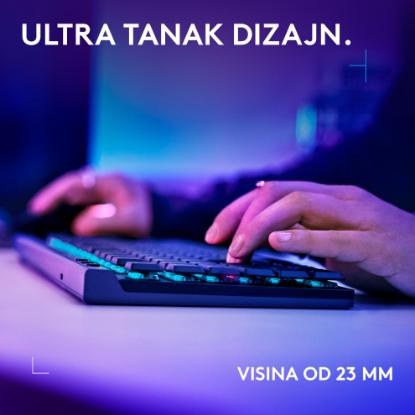 Tipkovnica LOGITECH Gaming G515 Lightspeed TKL, Tactile switch, RGB, mehanička, brezžična, US Layout, USB, črna
