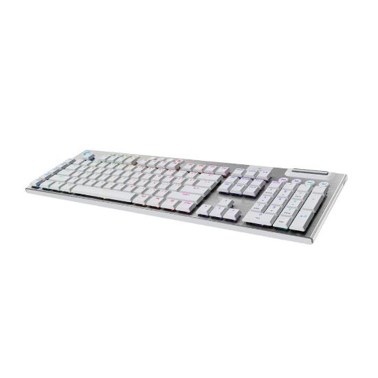 Tipkovnica LOGITECH Gaming G915 X Tactile, RGB, mehanička, US Layout, USB, bela