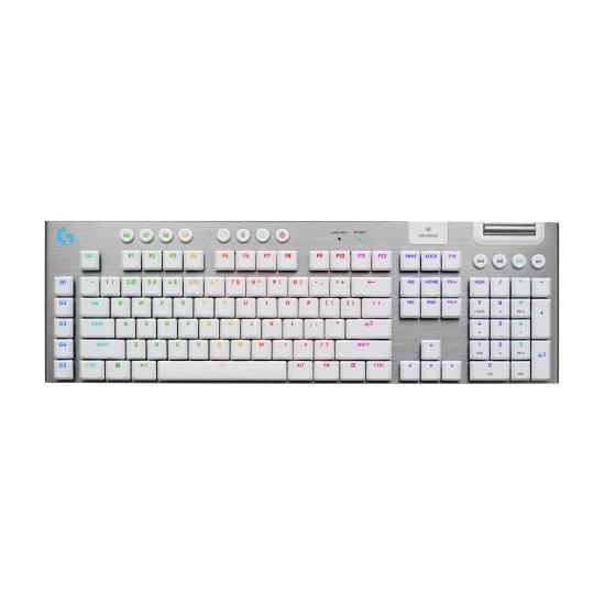 Tipkovnica LOGITECH Gaming G915 X Tactile, RGB, mehanička, US Layout, USB, bela
