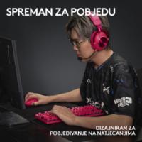 Miška LOGITECH Pro X Superlight 2, bežični, optički, 32000dpi, rozi, USB