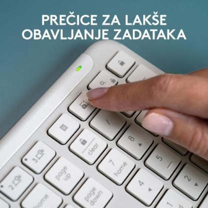 Tipkovnica LOGITECH K950 Signature Slim, brezžična, Bolt Receiver USB, bela
