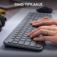 Tipkovnica + miška LOGITECH MK950 Signature Slim Combo, brezžična, črna, Bolt Receiver USB