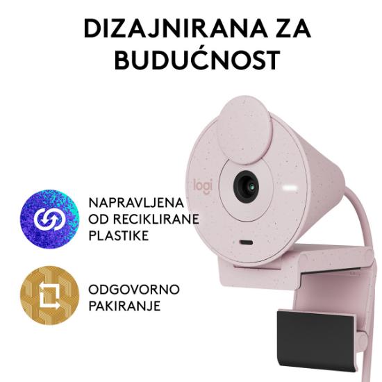 Web kamera LOGITECH Brio 300, roza