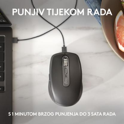 Miška LOGITECH MX Anywhere 3S, laserski, bežični, BT, rozi