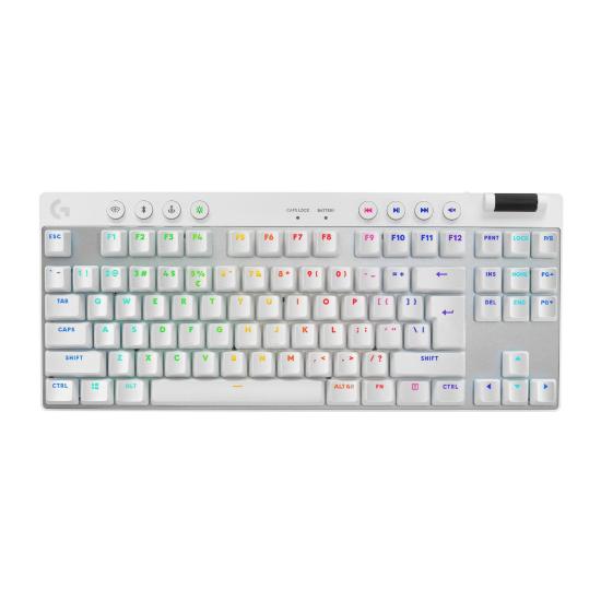 Tipkovnica LOGITECH G Pro X TKL LIGHTSPEED, mehanička, brezžična, RGB, bela