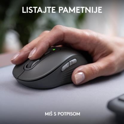 Tipkovnica + miška LOGITECH MK950 Signature Slim Combo, brezžična, črna, Bolt Receiver USB