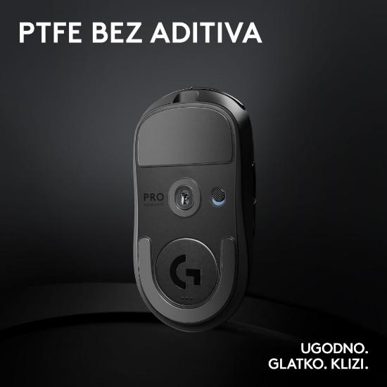 Miška LOGITECH Pro X Superlight 2, bežični, optički, 32000dpi, črni, USB