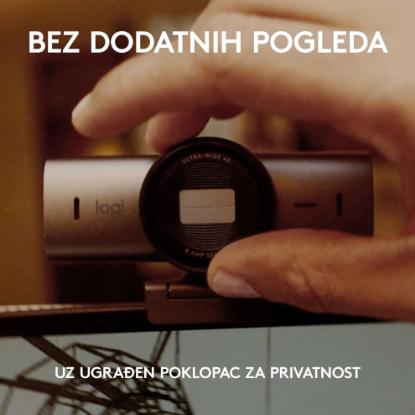 Web kamera LOGITECH MX Brio, 4K UHD, USB-C, siva