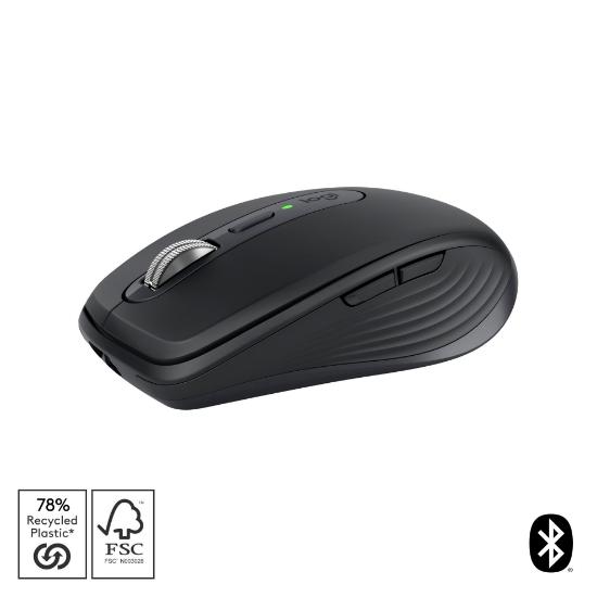Miška LOGITECH MX Anywhere 3S, laserski, bežični, BT, graphite