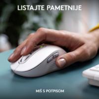 Tipkovnica + miška LOGITECH MK950 Signature Slim Combo, brezžična, bela, Bolt Receiver USB