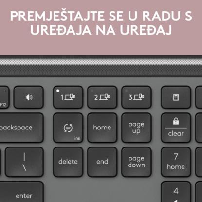 Tipkovnica + miška LOGITECH MK950 Signature Slim Combo, brezžična, črna, Bolt Receiver USB