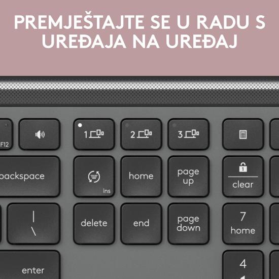 Tipkovnica + miška LOGITECH MK950 Signature Slim Combo, brezžična, črna, Bolt Receiver USB