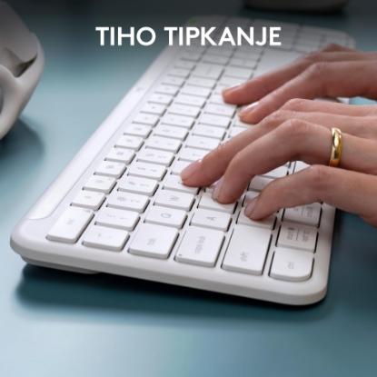 Tipkovnica LOGITECH K950 Signature Slim, brezžična, Bolt Receiver USB, bela
