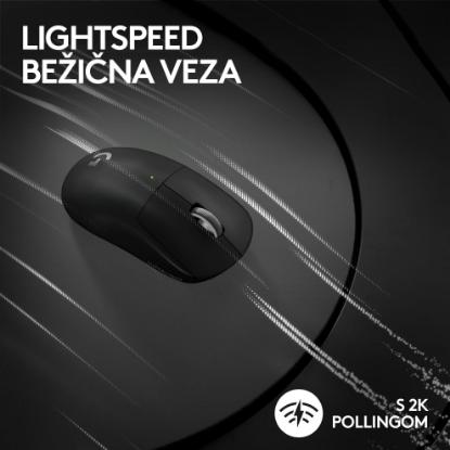 Miška LOGITECH Pro X Superlight 2, bežični, optički, 32000dpi, črni, USB