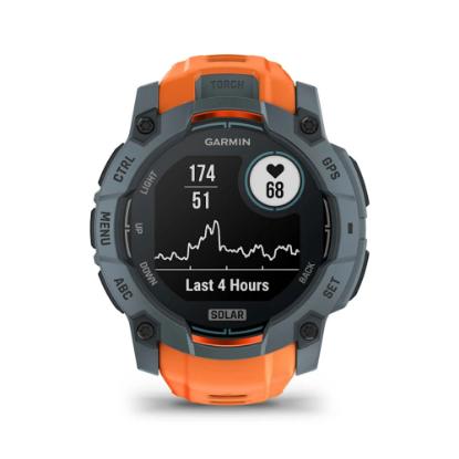 Pametni sat GARMIN Instinct 3 Solar 50mm, GPS, HR, pametne obavijesti, narančasti