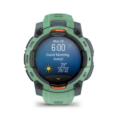 Pametni sat GARMIN Instinct 3 Amoled 45mm, GPS, HR, pametne obavijesti, zeleni