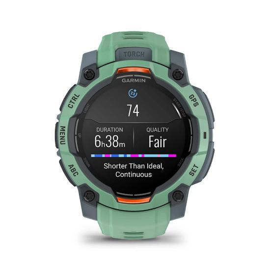 Pametni sat GARMIN Instinct 3 Amoled 45mm, GPS, HR, pametne obavijesti, zeleni