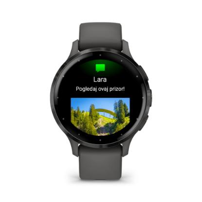 Pametni sat GARMIN Venu 3S, GPS, multisport, tamno sivi
