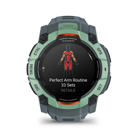Pametni sat GARMIN Instinct 3 Amoled 50mm, GPS, HR, pametne obavijesti, zeleni