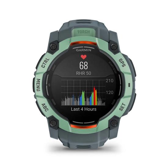 Pametni sat GARMIN Instinct 3 Amoled 50mm, GPS, HR, pametne obavijesti, zeleni