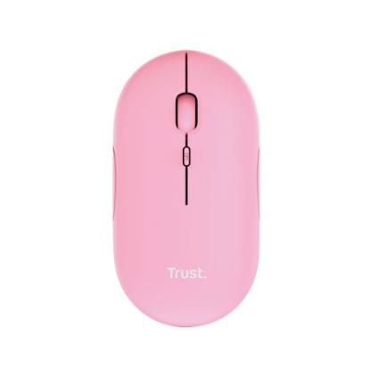 Miška TRUST Puck, optički, bežični, BT, 1600dpi, rozi