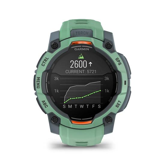 Pametni sat GARMIN Instinct 3 Amoled 45mm, GPS, HR, pametne obavijesti, zeleni