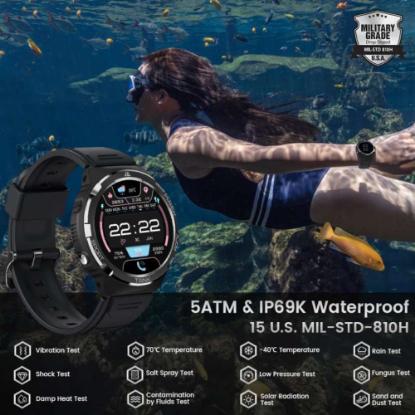 Pametna ura KOSPET Tank S1, 1,3", rozi