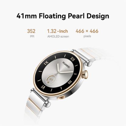Pametna ura HUAWEI Watch GT 4 Aurora-B19T, HR, 41mm, multisport, srebrni