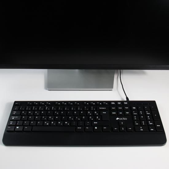 Tipkovnica OCTIO K200U, črna, USB