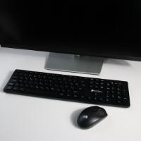 Tipkovnica + miška OCTIO KM100W, črni, bežični
