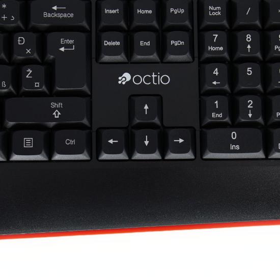 Tipkovnica OCTIO K201U, črna, USB