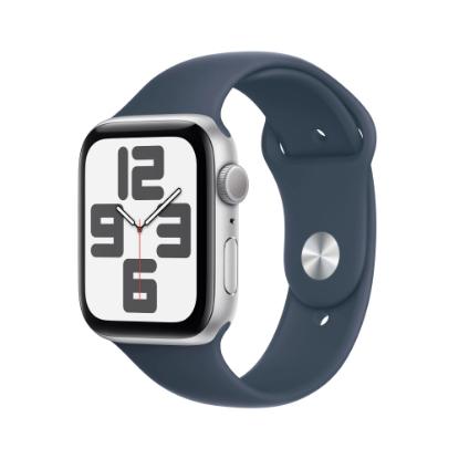 Pametna ura APPLE Watch SE2 V2 GPS, 44mm Silver Alu Case w Storm Blue Sport Band - M/L
