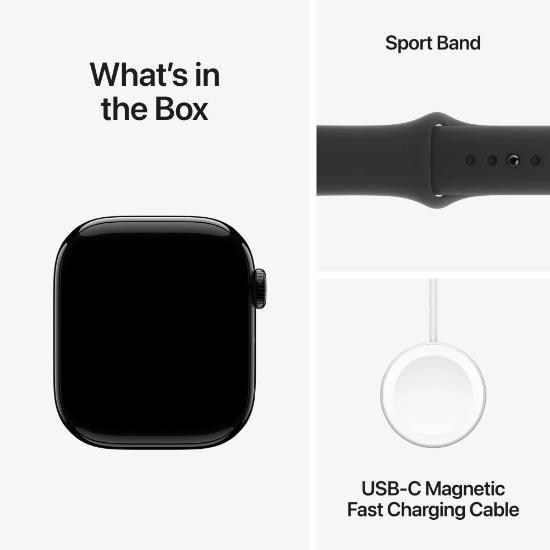 Pametna ura APPLE Watch S10 GPS, 46mm Jet Black Alu Case with Black Sport Band - M/L