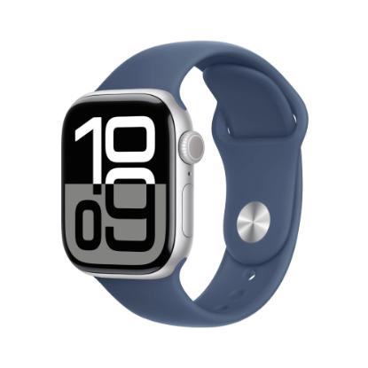 Pametna ura APPLE Watch S10 GPS, 46mm Silver Alu Case with Denim Sport Band - M/L